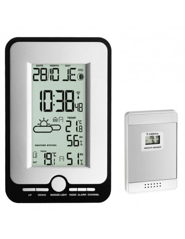 Station météo LCD couleur - Thermomètre int./ext. / Hygromètre int./ext. /  Anémomètre